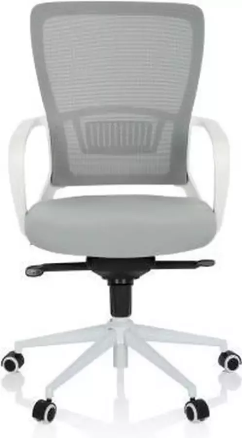 Hjh office Bureaustoel Met Armleuning Stof Netstof Grijs Ergonomisch