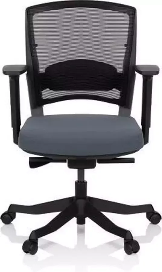 Hjh office Bureaustoel Met Armleuning Stof Netstof Grijs Ergonomisch