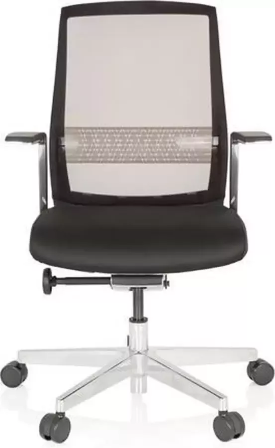 Hjh office Bureaustoel Met Armleuning Stof Netstof Zwart Ergonomisch