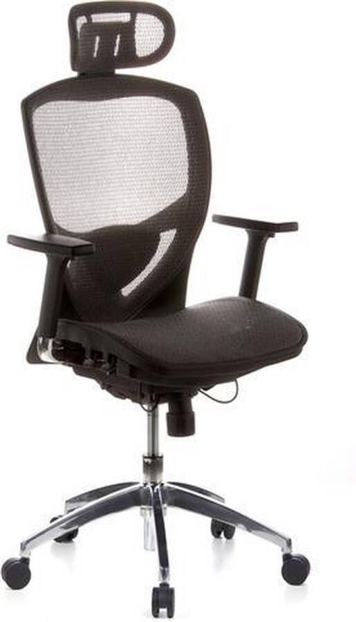 hjh office Bureaustoel Verstelbare Armleuning Netstof Grijs Ergonomisch