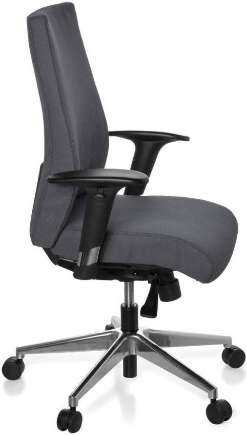 Hjh office Bureaustoel Verstelbare Armleuning Stof Grijs Ergonomisch