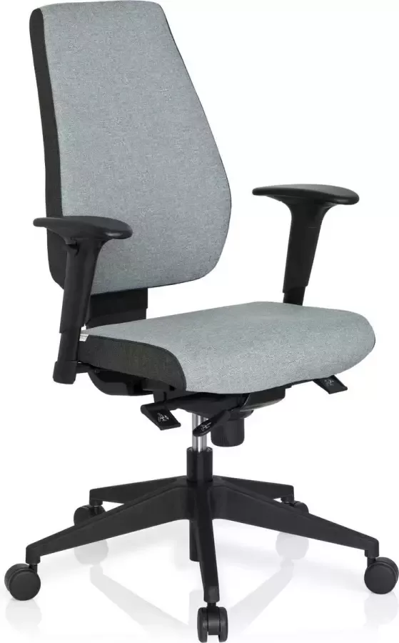 Hjh office Bureaustoel Verstelbare Armleuning Stof Grijs Ergonomisch