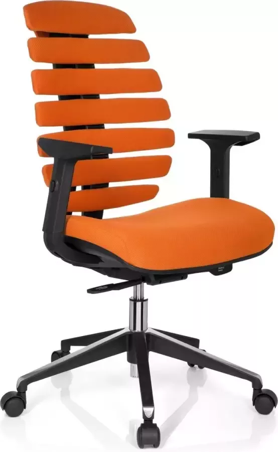 Hjh office Bureaustoel Verstelbare Armleuning Stof Oranje Ergonomisch