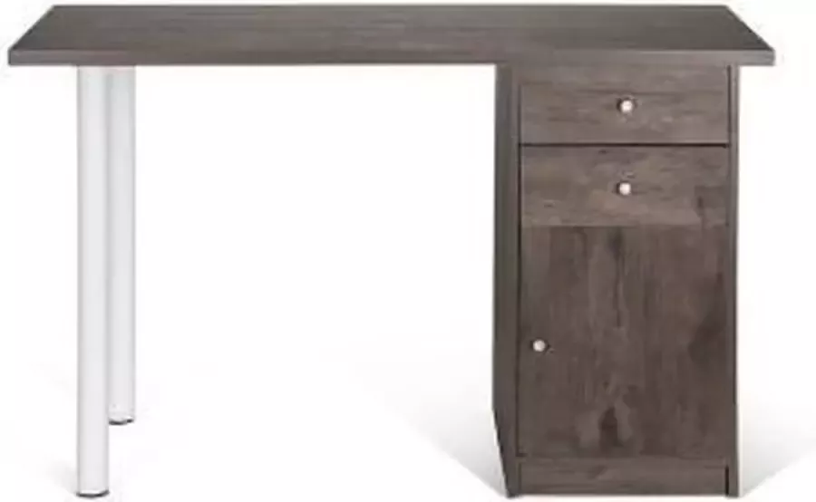 Hjh office Computer bureau Walnoot Wit 120 x 50 Easy Work III