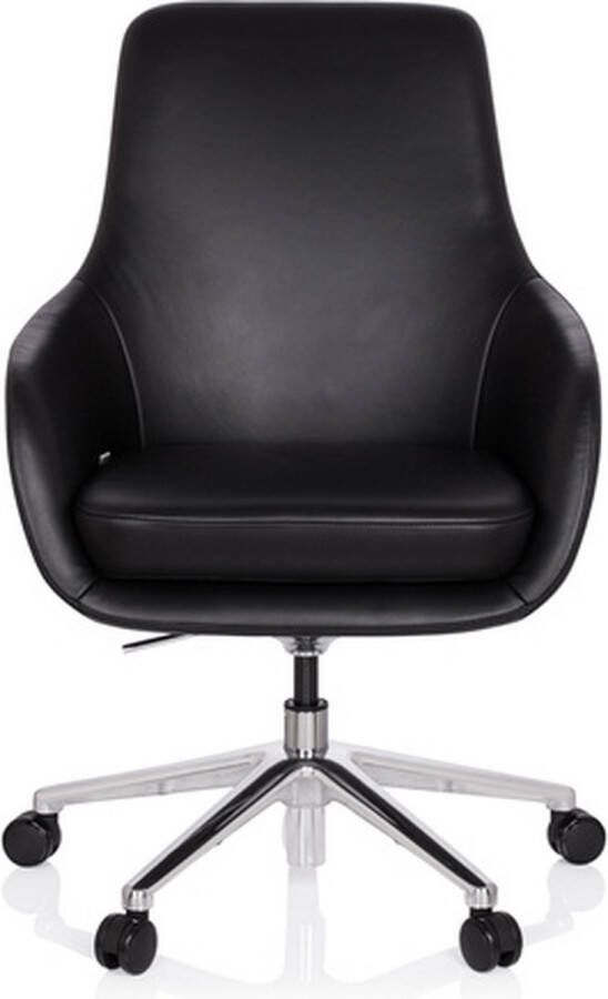 Hjh office Directiestoel Met Armleuning Leder Zwart Bareno