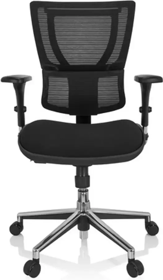 Hjh office ERGOHUMAN SLIM ECO F I stof netstof Professionele bureaustoel Zwart