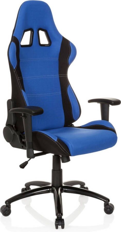 hjh office Game Force Bureaustoel Racingstoel Directiestoel Stof Zwart blauw