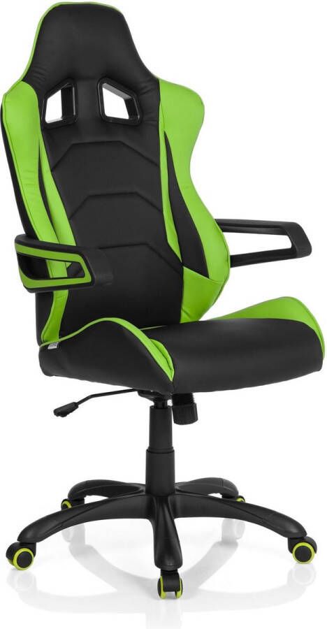 Hjh office Game Pro I PU Bureaustoel Leder Zwart groen