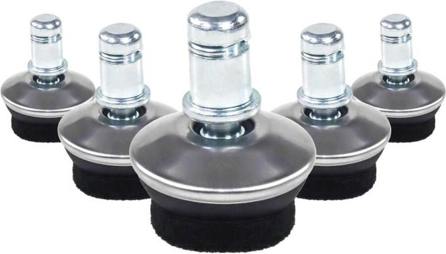 Hjh office 5x STAND FZ I 11mm Viltglijders Harde bodem Stoelglijders Zwart