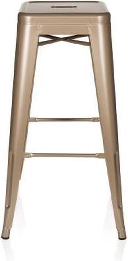 Hjh office Barkruk Metaal Champagne Vantaggio High