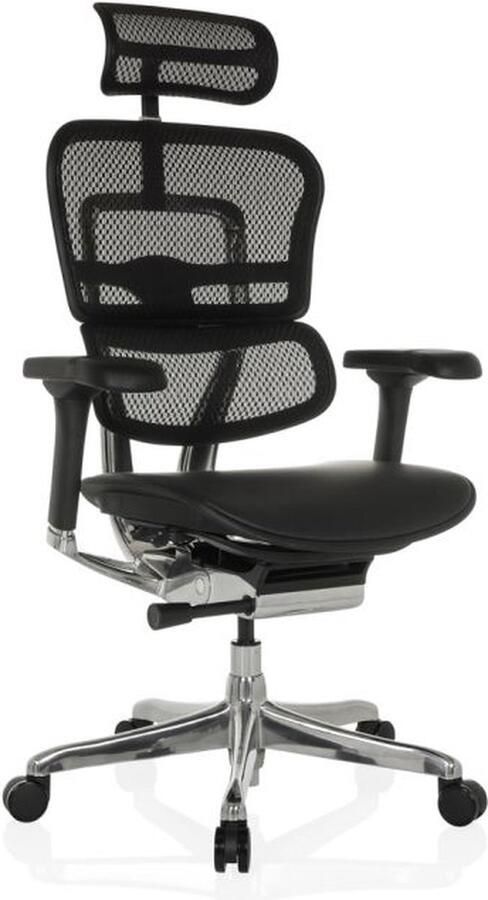 Hjh office ERGOHUMAN GEN2 Mesh leder Luxe directiestoel Zwart - Foto 2