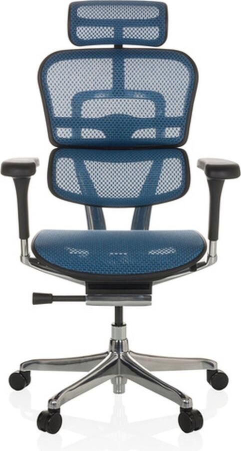 Hjh office Directiestoel Blauw Ergonomisch Inclusief armleuningen (in hoogte verstelbaar)