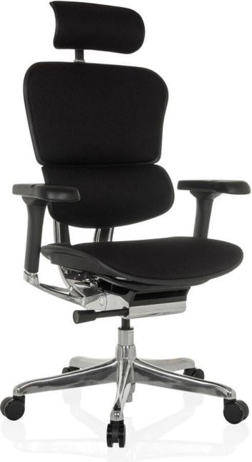 Hjh office ERGOHUMAN GEN2 Volledig gestoffeerd Luxe directiestoel Zwart - Foto 2