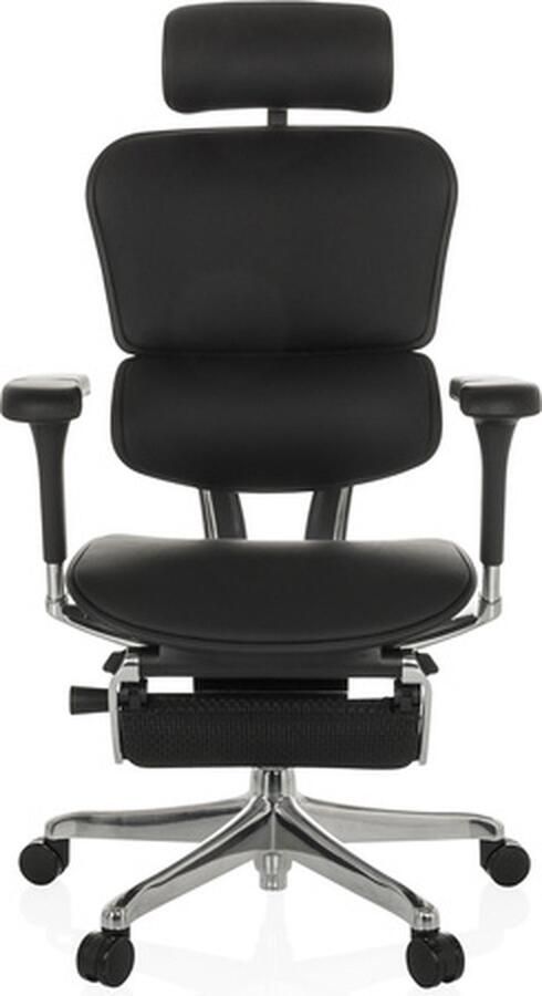 Hjh office ERGOHUMAN PLUS LEGPRO GEN2 Leder Luxe directiestoel Zwart