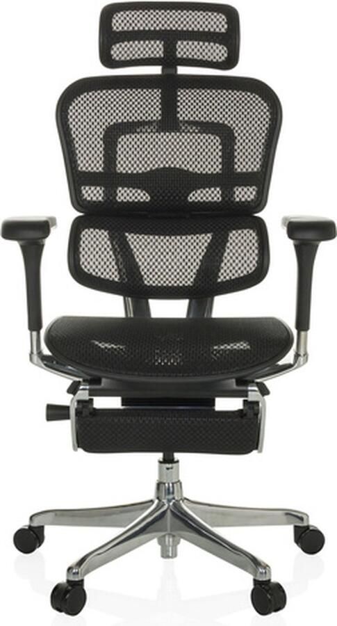 Hjh office ERGOHUMAN PLUS LEGPRO GEN2 net Luxe directiestoel Zwart