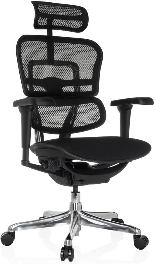 Hjh office ERGOHUMAN ULTRA F GEN2 stof netstof Luxe directiestoel Zwart