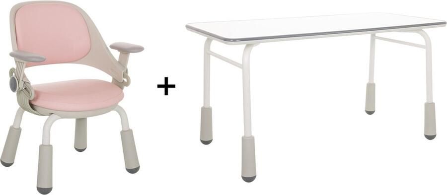 Hjh office KID GRO SET R Starterset bureau + kinderstoel Roze