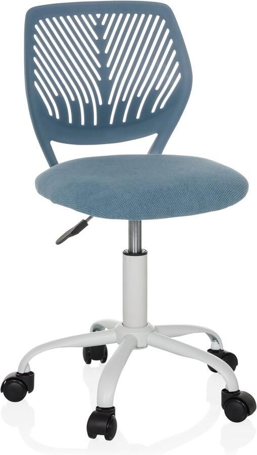 Hjh office Kinderbureaustoel kinderstoel KID QW stof blauw
