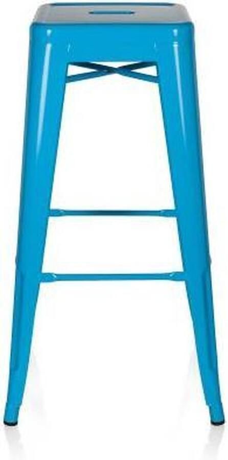 Hjh office Vantaggio High Barkruk Lichtblauw metaal