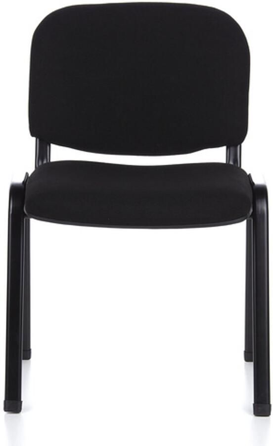 Hjh office Vergaderstoel Polyester Zwart 4 Stuks Per Pakket Ergonomisch