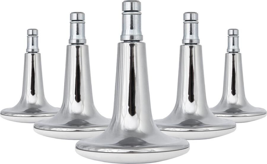 Hjh office Vloerdop voor Bureaustoel Chroom 5x Stand 11mm 65mm