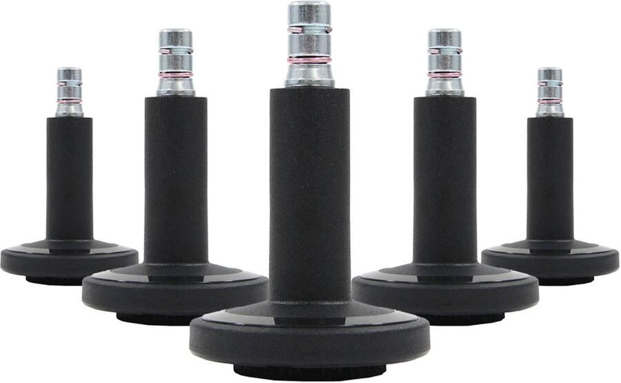 Hjh office Vloerdop voor Bureaustoel Zwart Stato-M Vloerglijders Harde vloer