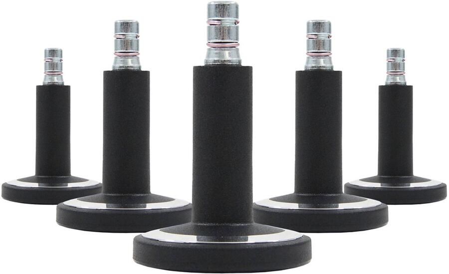 Hjh office Vloerdop voor Bureaustoel Zwart Chroom Stato-M Vloerglijders Tapijt