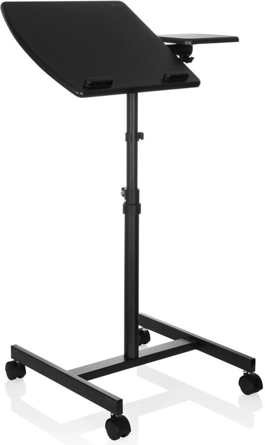 Hjh office Vm-Sl Statafel laptop bureau standaard Zwart MDF-board stalen frame