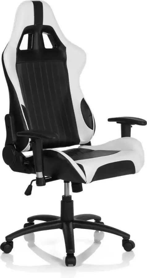 Hjh office Monaco II Bureaustoel Gaming Racing PU leder Zwart wit