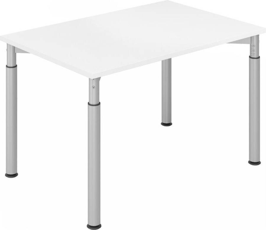 Hjh OFFICE PRO YAMA 12 S Bureau 120x80 Tafelhoogte I In hoogte verstelbaar Essen-Eik Zilver