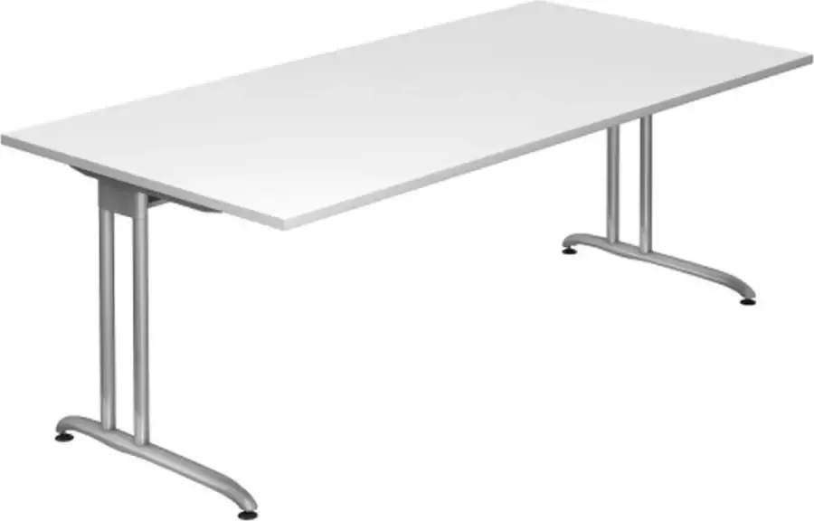 Hjh OFFICE PRO Bureau Wit Bela 2E S Melamine-gecoate Spaanplaat