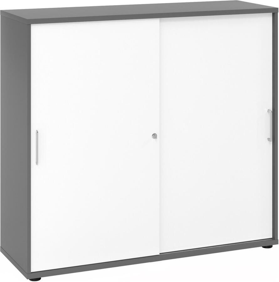 Hjh OFFICE PRO BETA 1753S Hoogte van de map 3 OH Schuifwandkast Wit Esdoorn Metalen handgreep - Foto 6