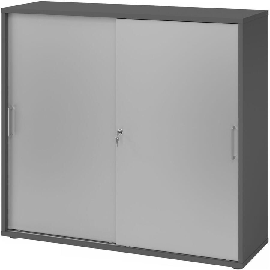 Hjh OFFICE PRO BETA 1752S Hoogte van de map 3 OH Schuifwandkast Grafiet Zilver