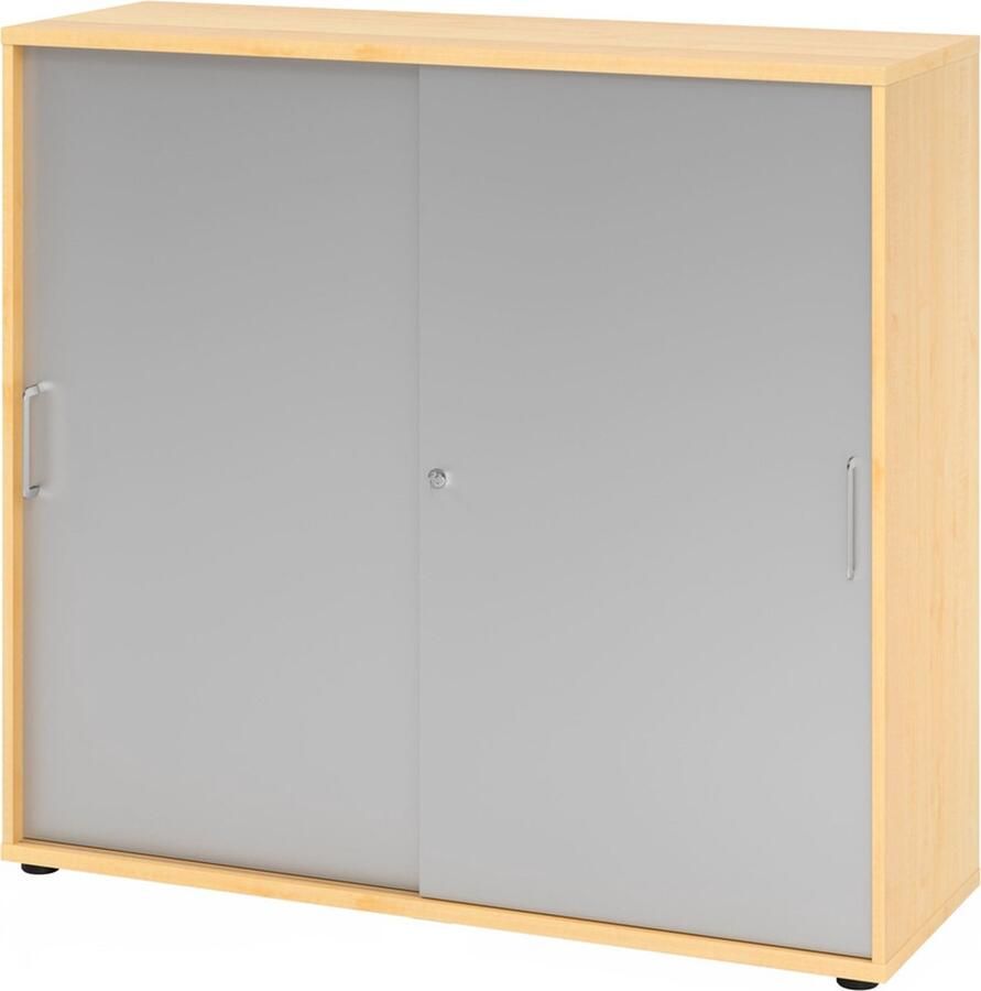 Hjh OFFICE PRO BETA 1753S Hoogte van de map 3 OH Schuifwandkast Wit Esdoorn Metalen handgreep - Foto 7