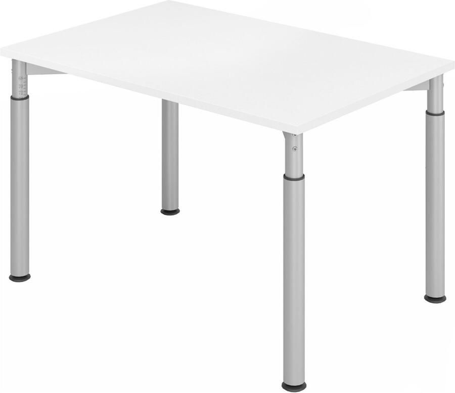 Hjh OFFICE PRO YAMA 12 S Bureau 120x80 Tafelhoogte I In hoogte verstelbaar Essen-Eik Zilver - Foto 2