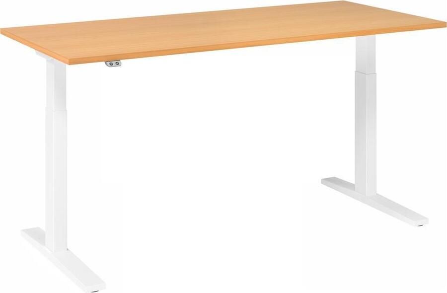 Hjh OFFICE PRO Bureau XMKA elektrisch in hoogte verstelbaar 180 x 80 esdoorn grafiet - Foto 3
