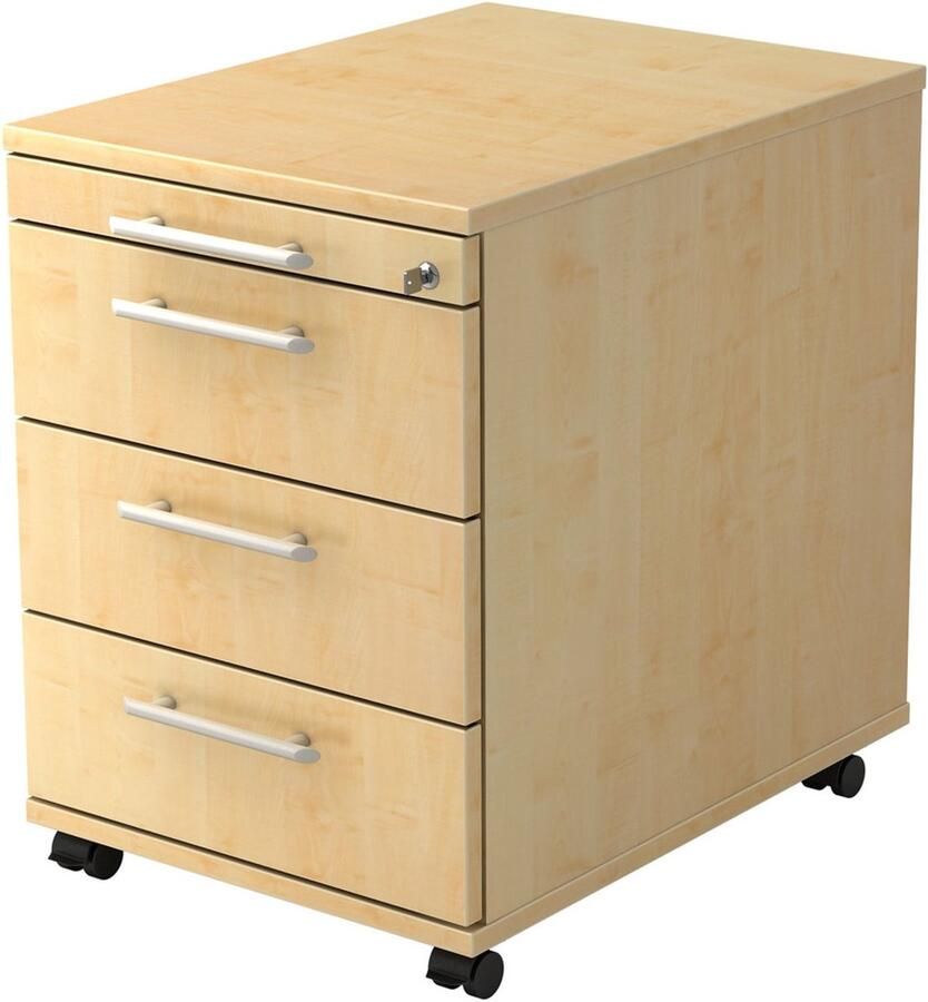 Hjh OFFICE PRO Ladeblok 3 Lades Verrijdbaar Esdoorn 42 8 x 58 x 59 cm Signa Ac30 RE