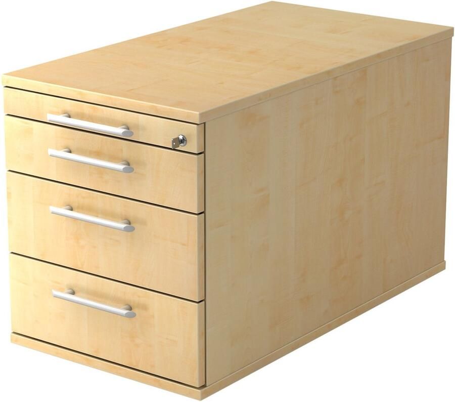 Hjh OFFICE PRO Ladeblok 3 Lades Verrijdbaar Esdoorn 42 8 x 80 x 51 2 cm Signa Tc30 RE