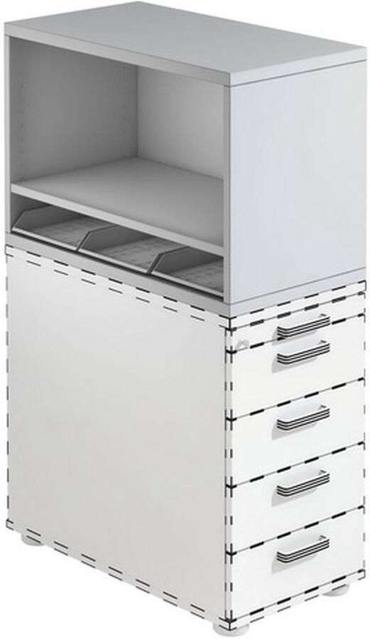 Hjh OFFICE PRO Ladeblok Grijs 42 8 x 80 0 x 53 0 cm Signa Sca1