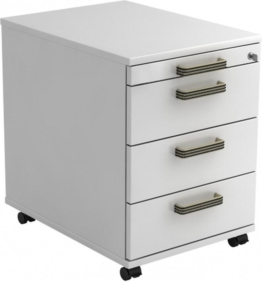 Hjh OFFICE PRO Ladeblok 3 Lades Verrijdbaar Wit 42 8 x 58 x 59 cm Signa Ac30 SG - Foto 2
