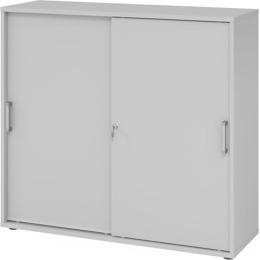 Hjh OFFICE PRO Schuifdeurkast Grijs 120 x 40 x 110 cm Beta 1753S