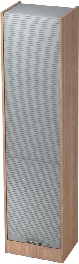 Hjh OFFICE PRO Wandkast Walnoot Zilver 50 x 40 x 200 4 cm Signa R50 SG