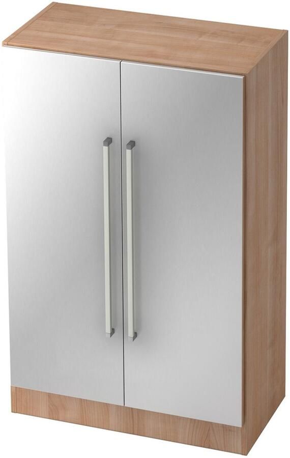 Hjh OFFICE PRO Wandkast Walnoot Zilver 80 x 42 x 127 cm Signa G 7550 CE