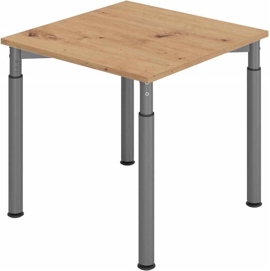 Hjh OFFICE PRO YAMA 8 G Bureau 80 x 80 Tafelhoogte I In hoogte verstelbaar Kleur Grafiet