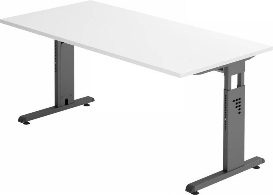 Hjh OFFICE PRO MEGA 16 G Bureau 160 x 80 Tafelhoogte I In hoogte verstelbaar Wit Grafiet