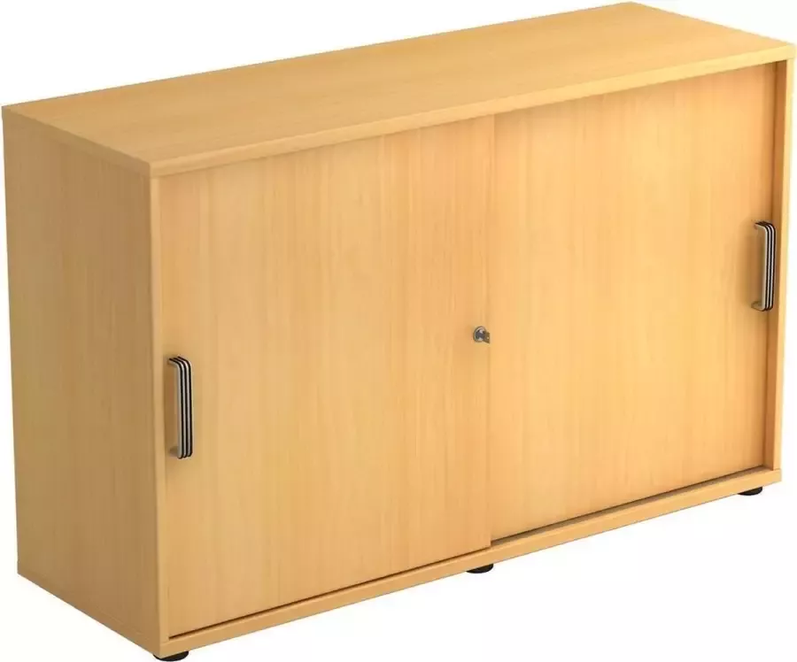 Hjh OFFICE PRO Schuifdeurkast Beuken 120 x 40 x 74 8 cm Beta 1752S