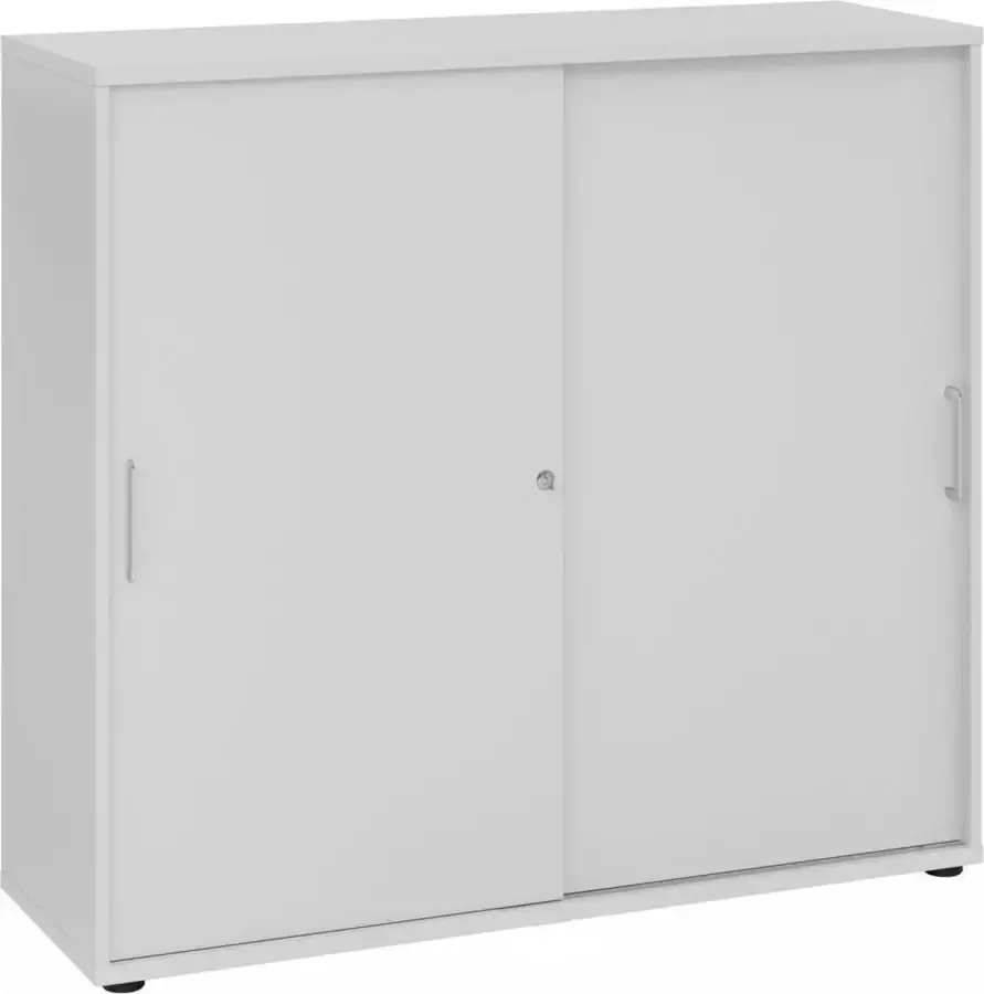 hjh OFFICE PRO Schuifdeurkast Esdoorn 120 x 40 x 110 cm Beta 1753S