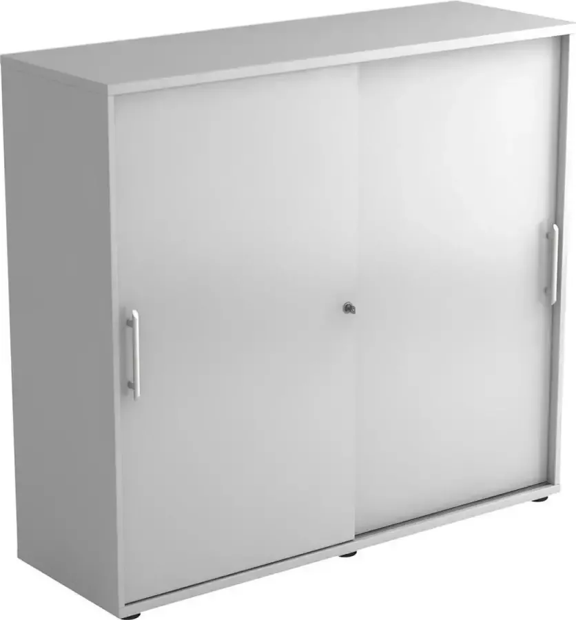 Hjh OFFICE PRO Schuifdeurkast Grijs 120 x 40 x 110 cm Beta 1753S