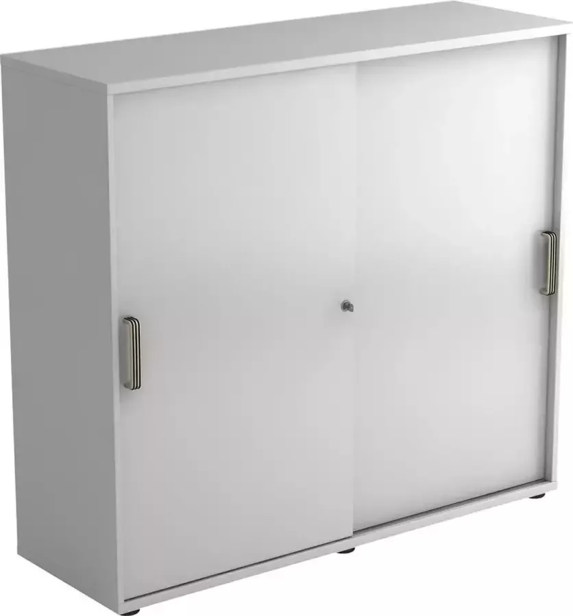 Hjh OFFICE PRO Schuifdeurkast Grijs 120 x 40 x 110 cm Beta 1753S