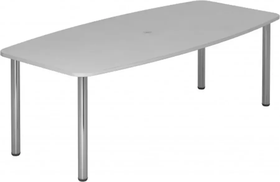 Hjh OFFICE PRO Vergadertafel Grijs Chroom 220 x 83-103 x 72-74 cm Karat 22 C